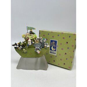 1999 Elayne Watrus Noah’s Ark Clay Sculpture Original Box